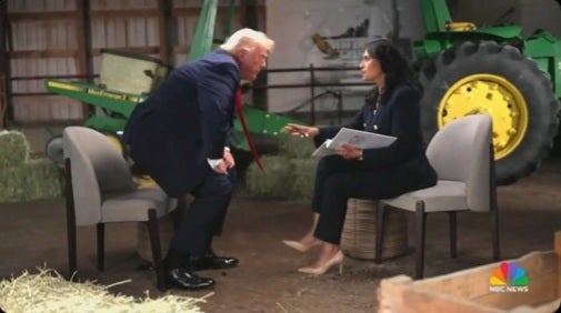 Trump deja la entrevista con NBC tras ser cuestionado sobre su “fondo para sobornos”