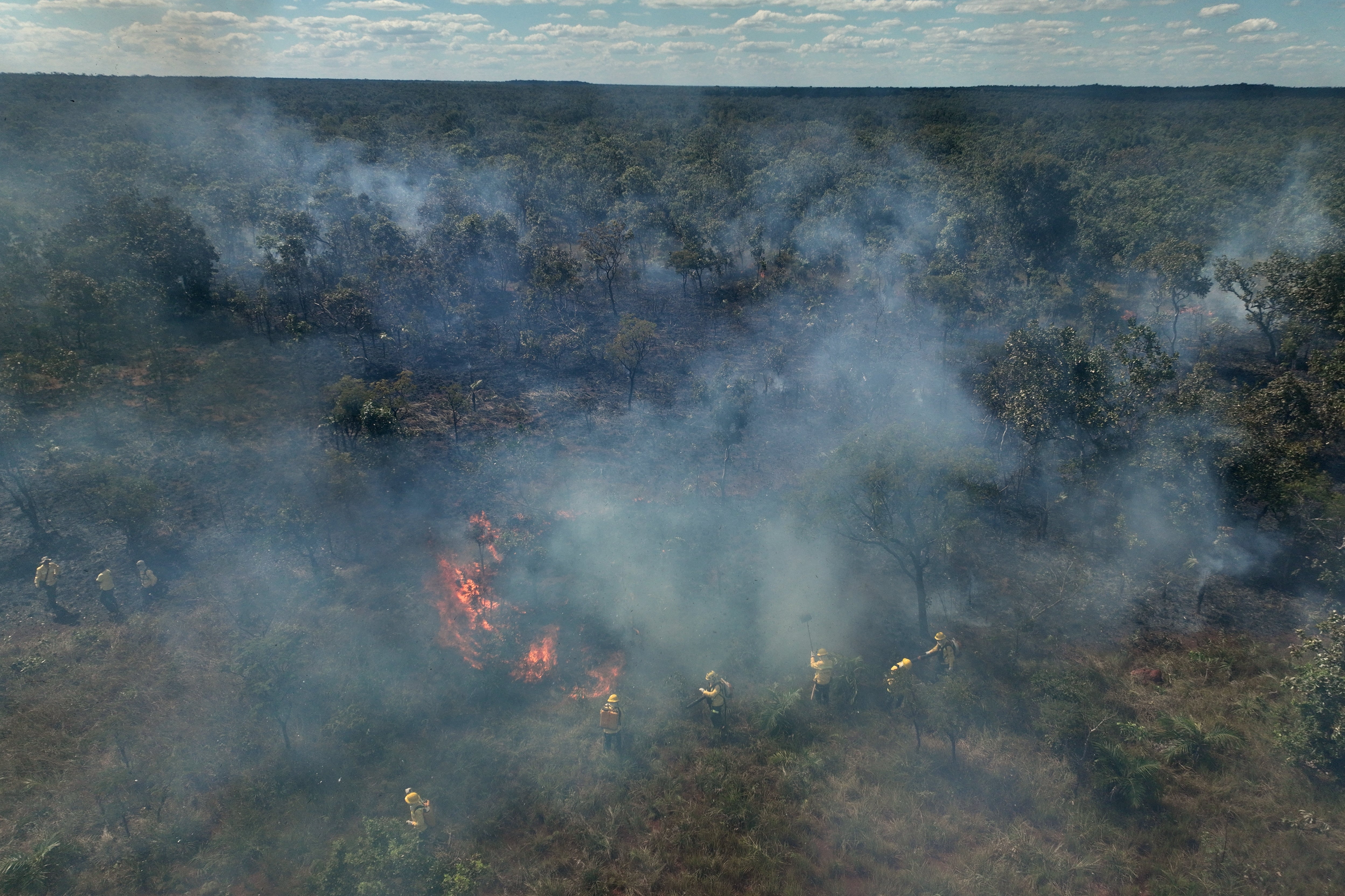 BRASIL-INDÍGENAS-COMBATE DE INCENDIOS