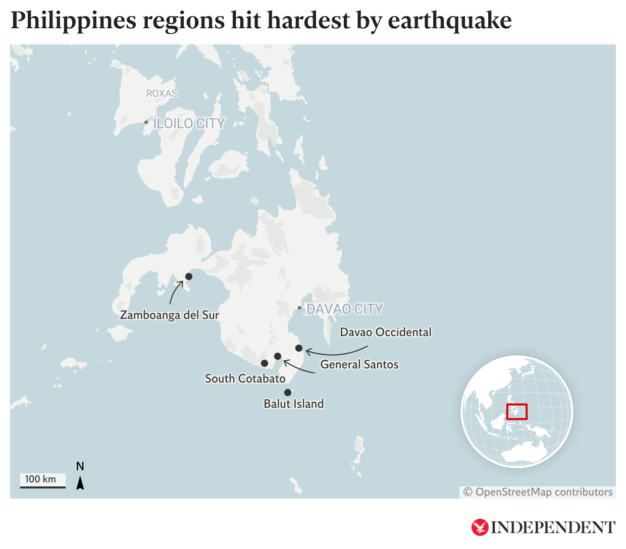 Las regiones de Filipinas más golpeadas por el terremoto