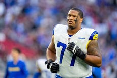 Policía de Los Ángeles arresta al tackle de los Rams Alaric Jackson por violencia doméstica