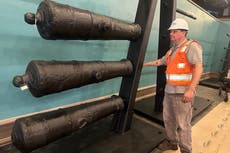 Cañones perdidos en un río durante la Revolución estadounidense se exhibirán en museo de Georgia