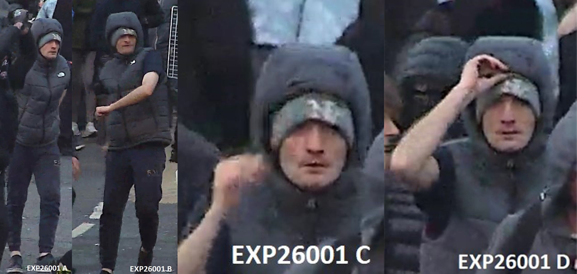 Imagen difundida por el PSNI para identificar a este hombre