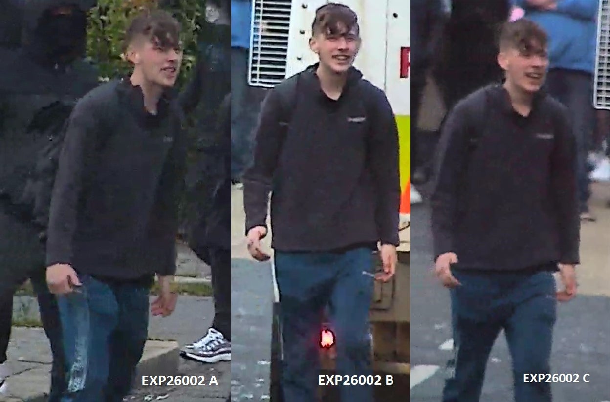 Imagen difundida por el PSNI para identificar a este hombre