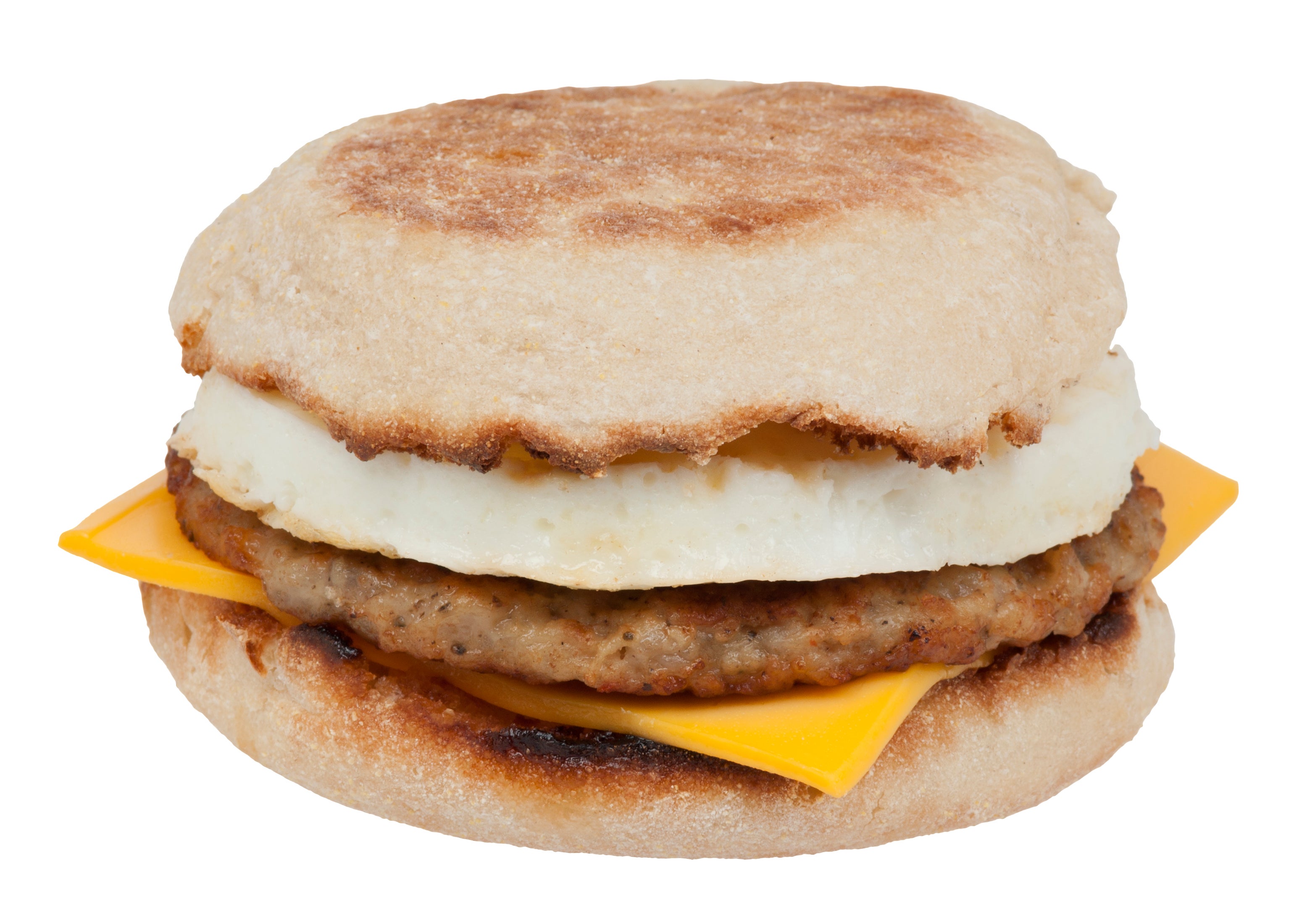 Según la demanda, un Sausage McMuffin con huevo como este dejó fuera de combate a una clienta de McDonald's
