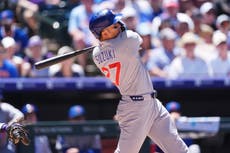 Grand slam de Suzuki y jonrón de 2 carreras de Bregman impulsan a Cachorros por 9-3 ante Rockies