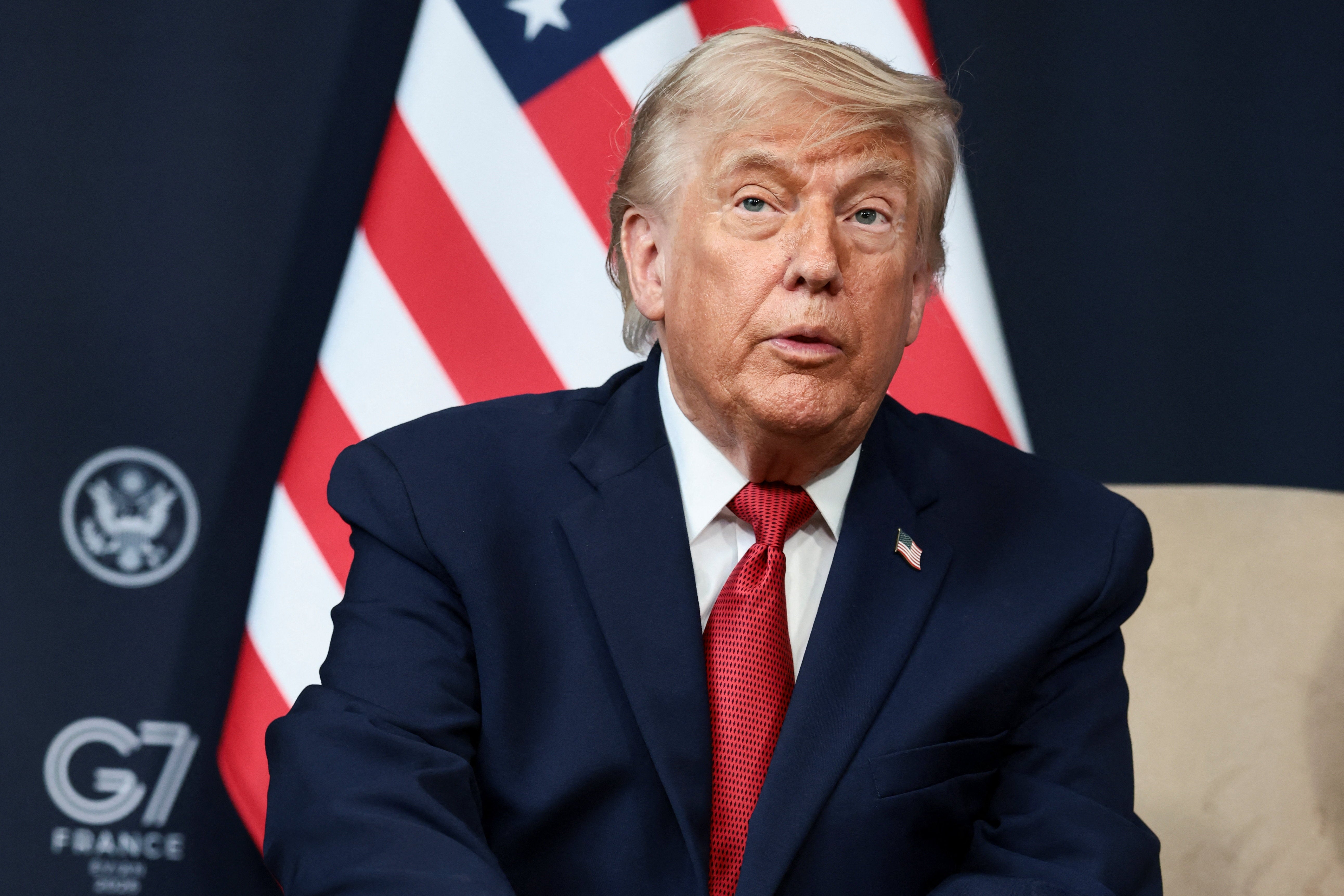 <p>Donald Trump durante una visita oficial a Francia el miércoles  </p>
