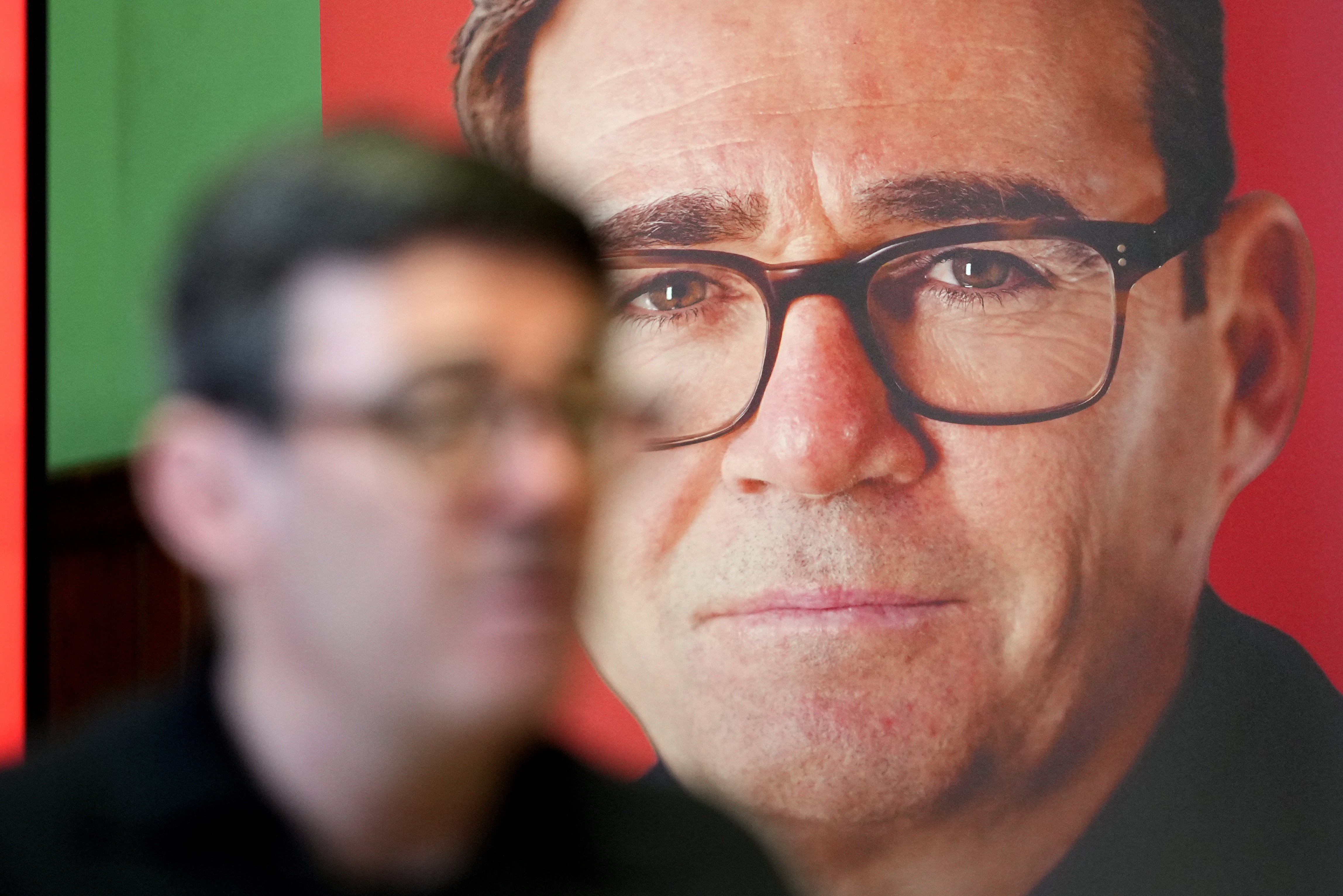 Andy Burnham durante el lanzamiento de su campaña para la reelección como alcalde en Salford, en 2024