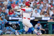 Schwarber y Harper vuelven a jonronear y Filis vencen 6-2 a Mets para ganar la serie