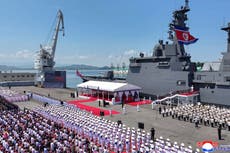 Corea del Norte pone en servicio nuevo buque de guerra