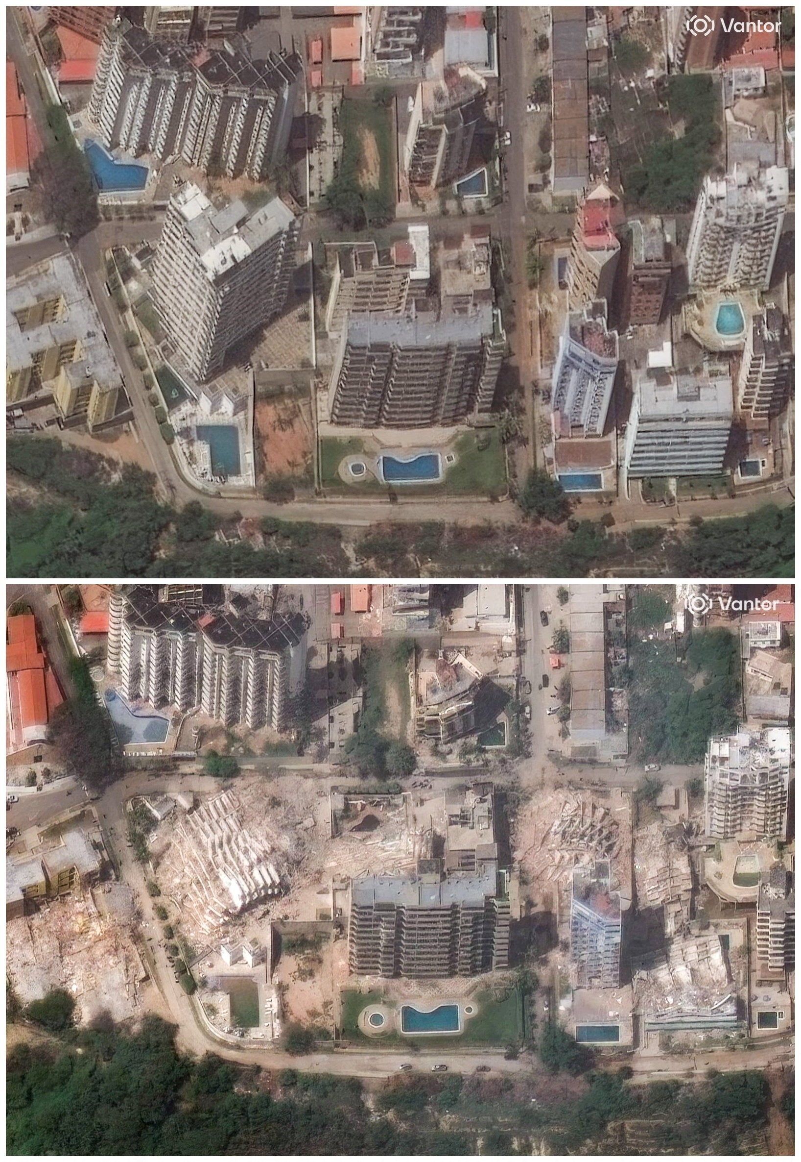 Las imágenes satelitales permiten observar los cambios en La Guaira antes y después de los fuertes sismos