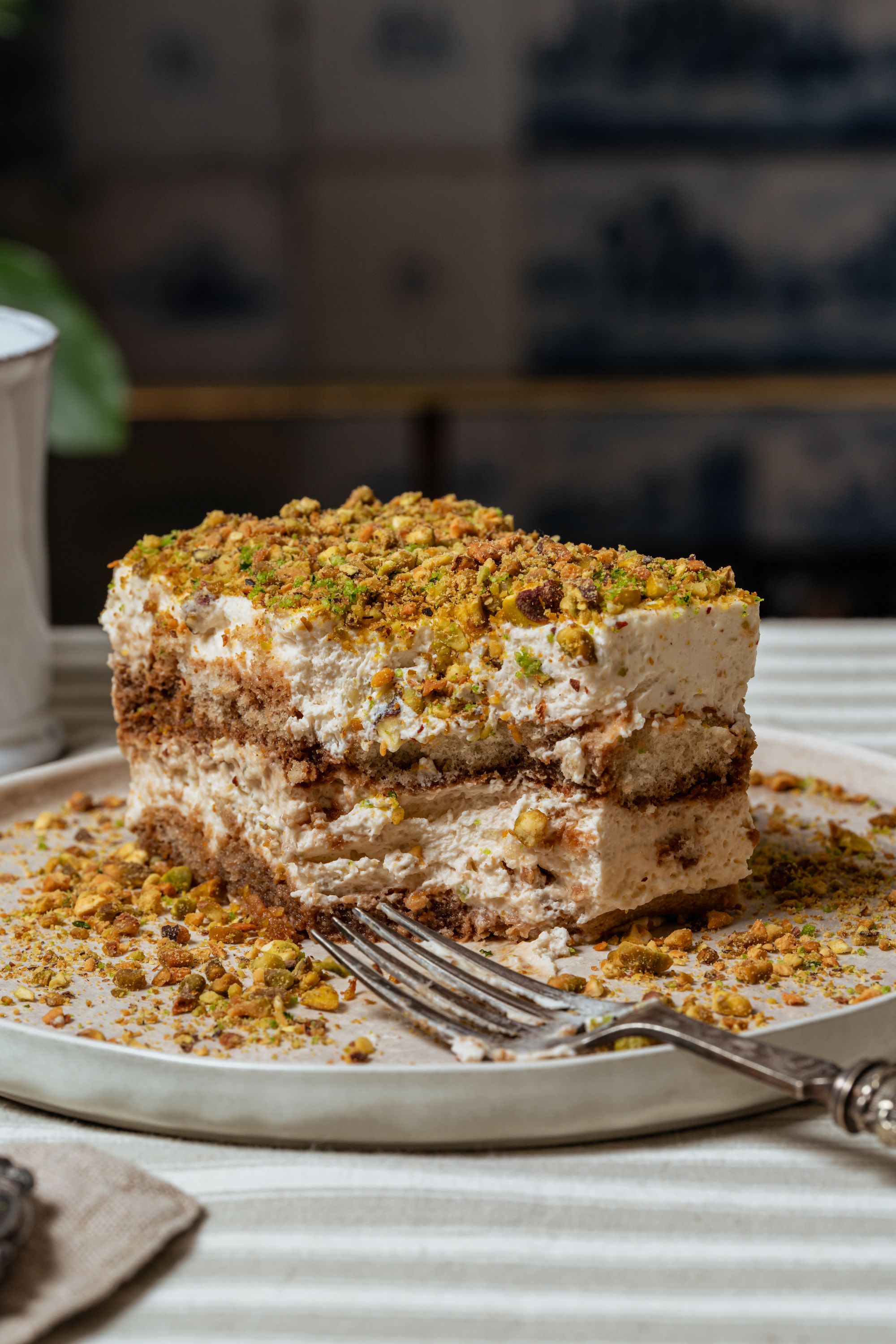 La reinterpretación de un clásico italiano: un tiramisú cremoso con pistacho que lleva años siendo uno de los postres más pedidos de Forty Dean Street