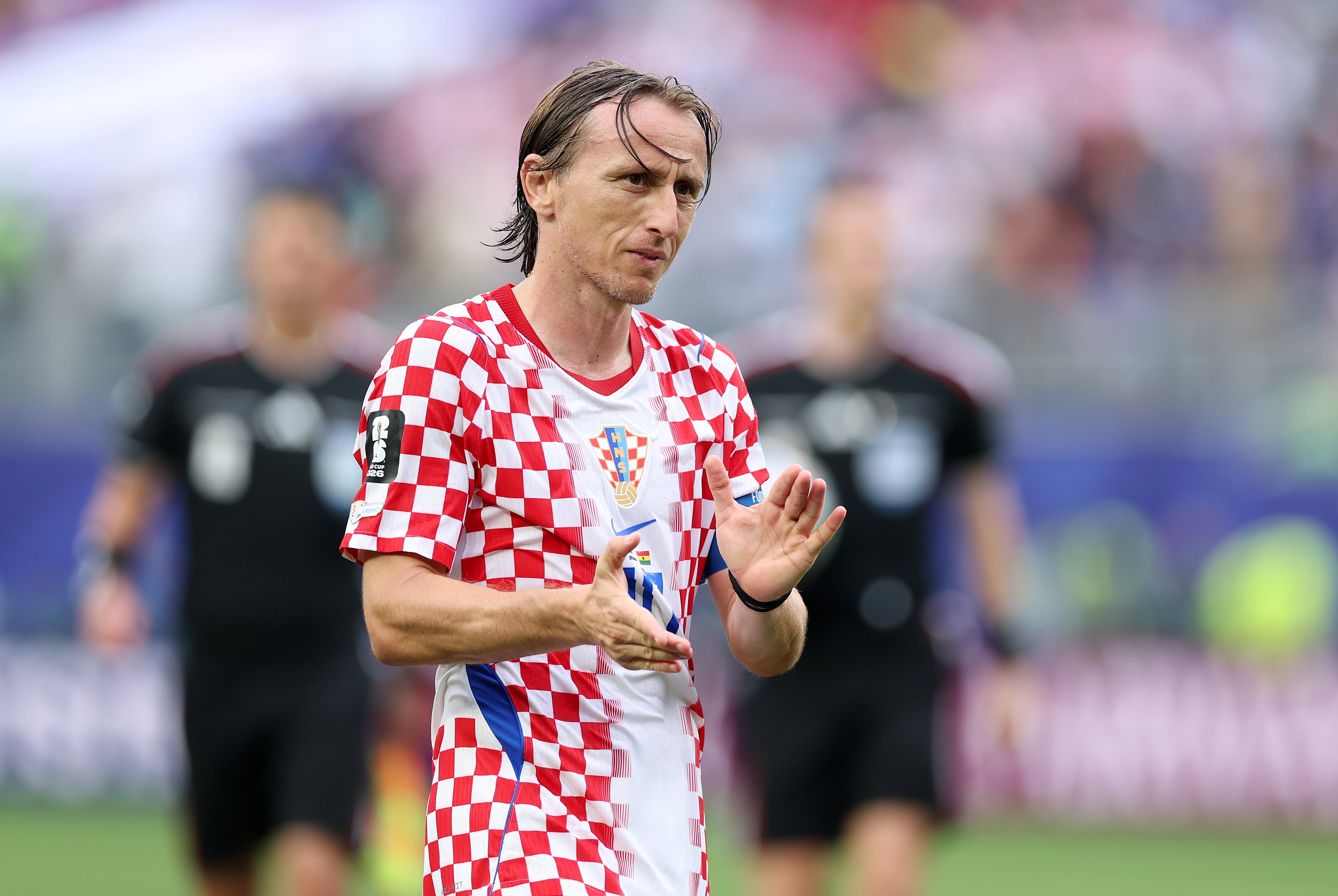 Luka Modrić celebra la victoria de Croacia sobre Ghana
