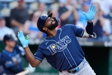 Caminero pega jonrón por 5to juego seguido y Rays vencen 10-4 a Reales