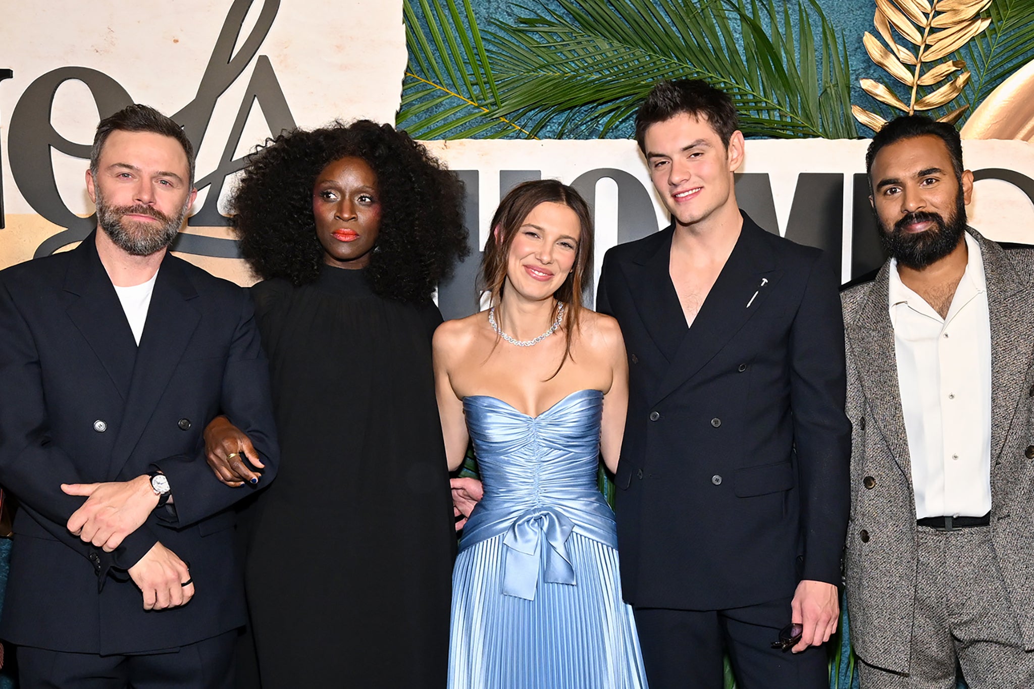 Philip Barantini, Sharon Duncan-Brewster, Millie Bobby Brown, Louis Partridge y Himesh Patel durante el estreno de ‘Enola Holmes 3’ en Nueva York, esta semana