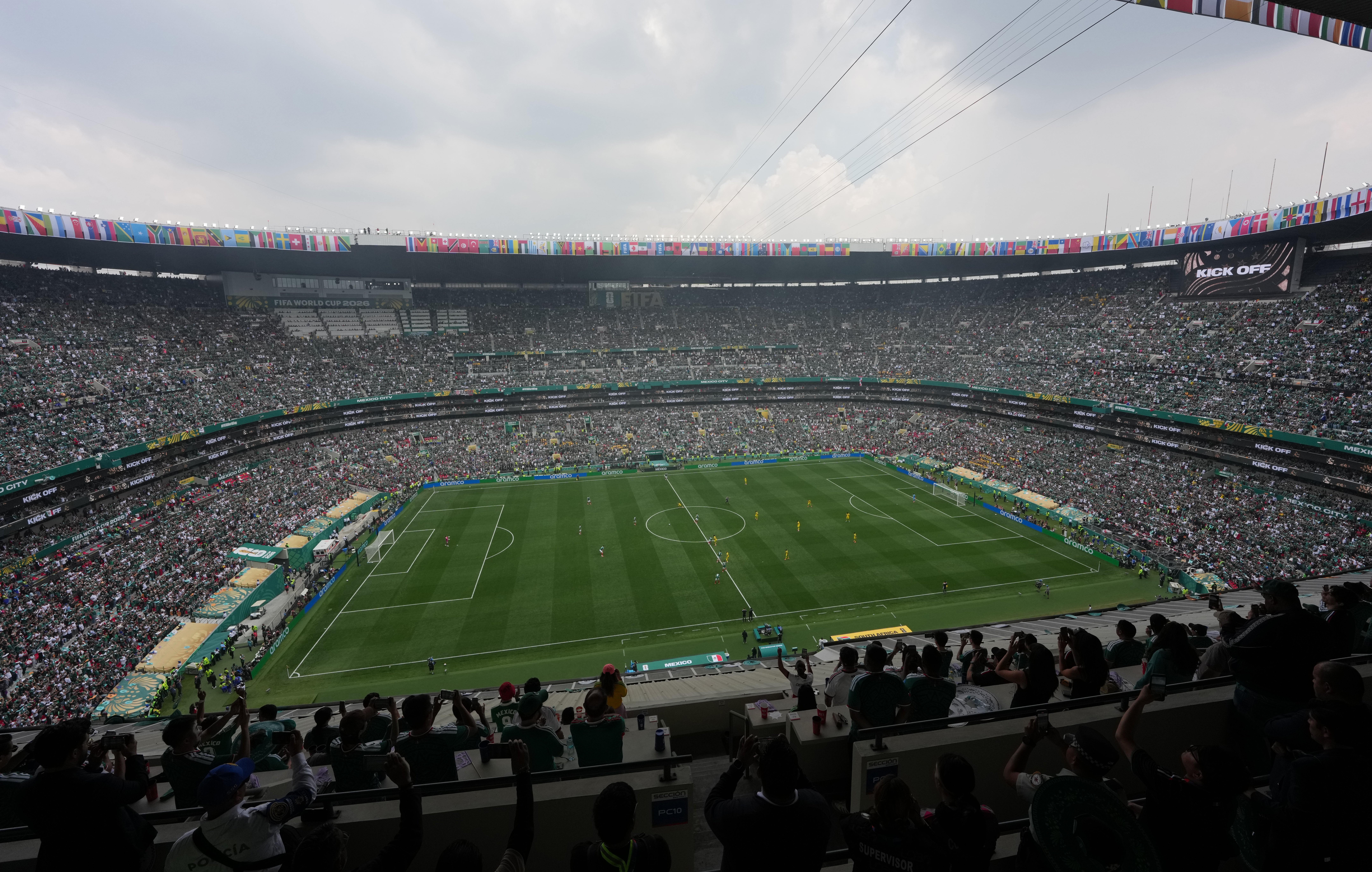 El Estadio Azteca, en Ciudad de México, se encuentra a unos 2.200 metros sobre el nivel del mar