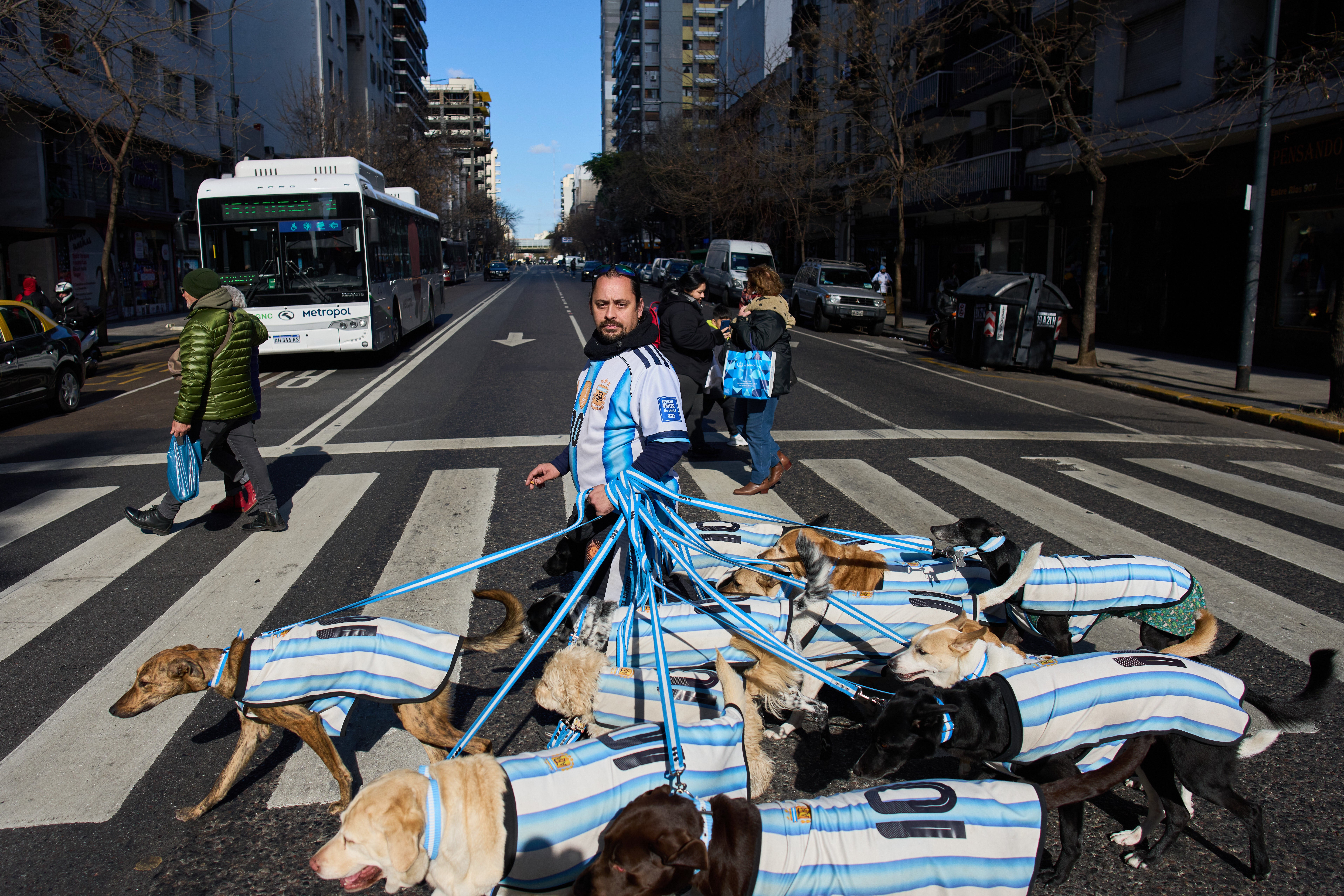 MUNDIAL-ARGENTINA-PERROS HINCHAS