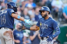 Jonrón de 2 carreras de Mullins y apertura de Seymour impulsan a Rays 5-2 ante Reales