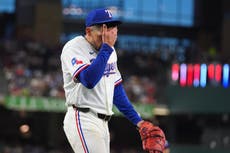 Eovaldi lleva un juego sin hits hasta la 5ta entrada en triunfo 10-4 de Rangers ante Tigres