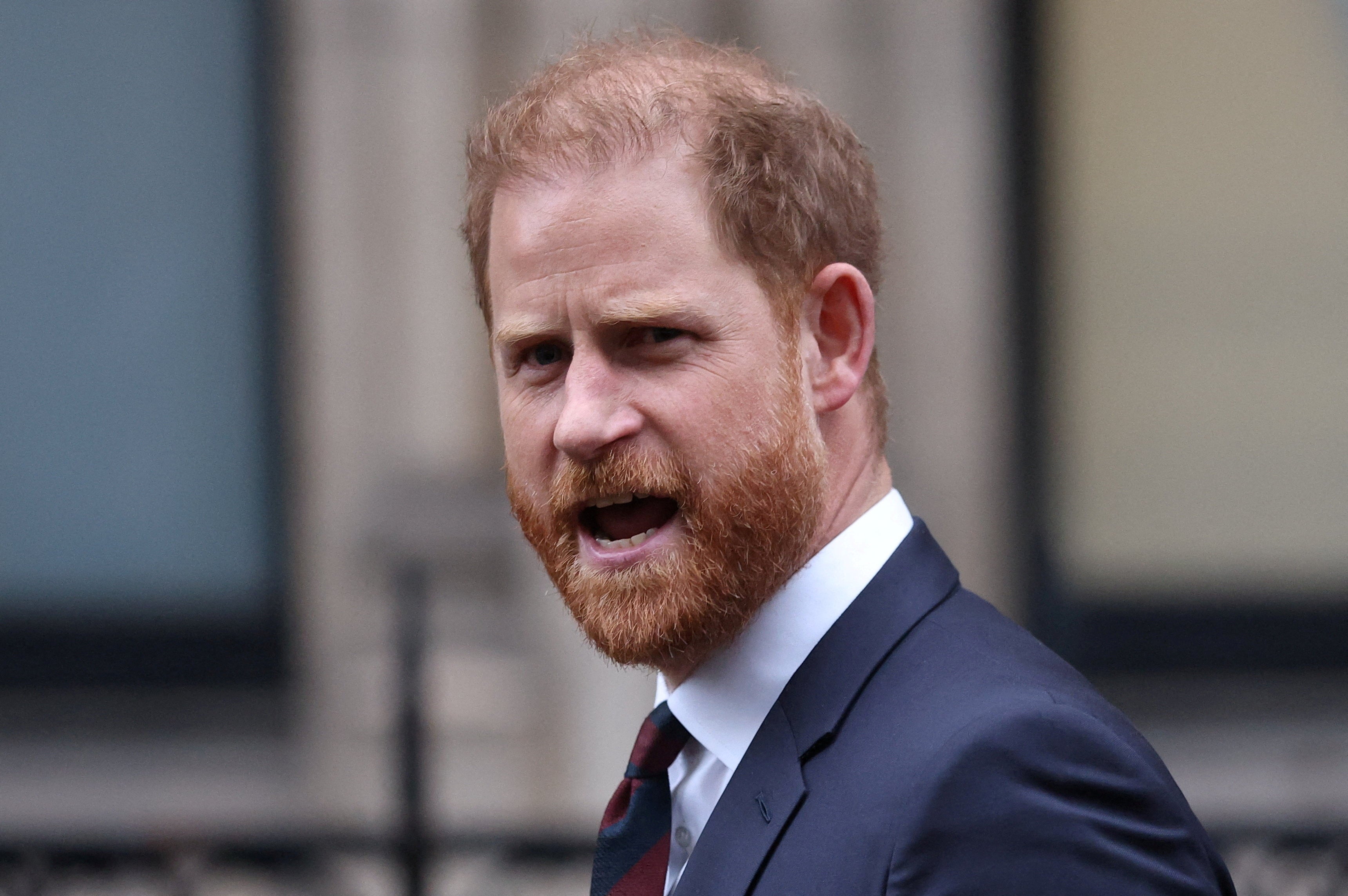 El príncipe Harry, a las afueras del Tribunal Superior durante la primera semana del juicio contra la editorial del ‘Daily Mail’