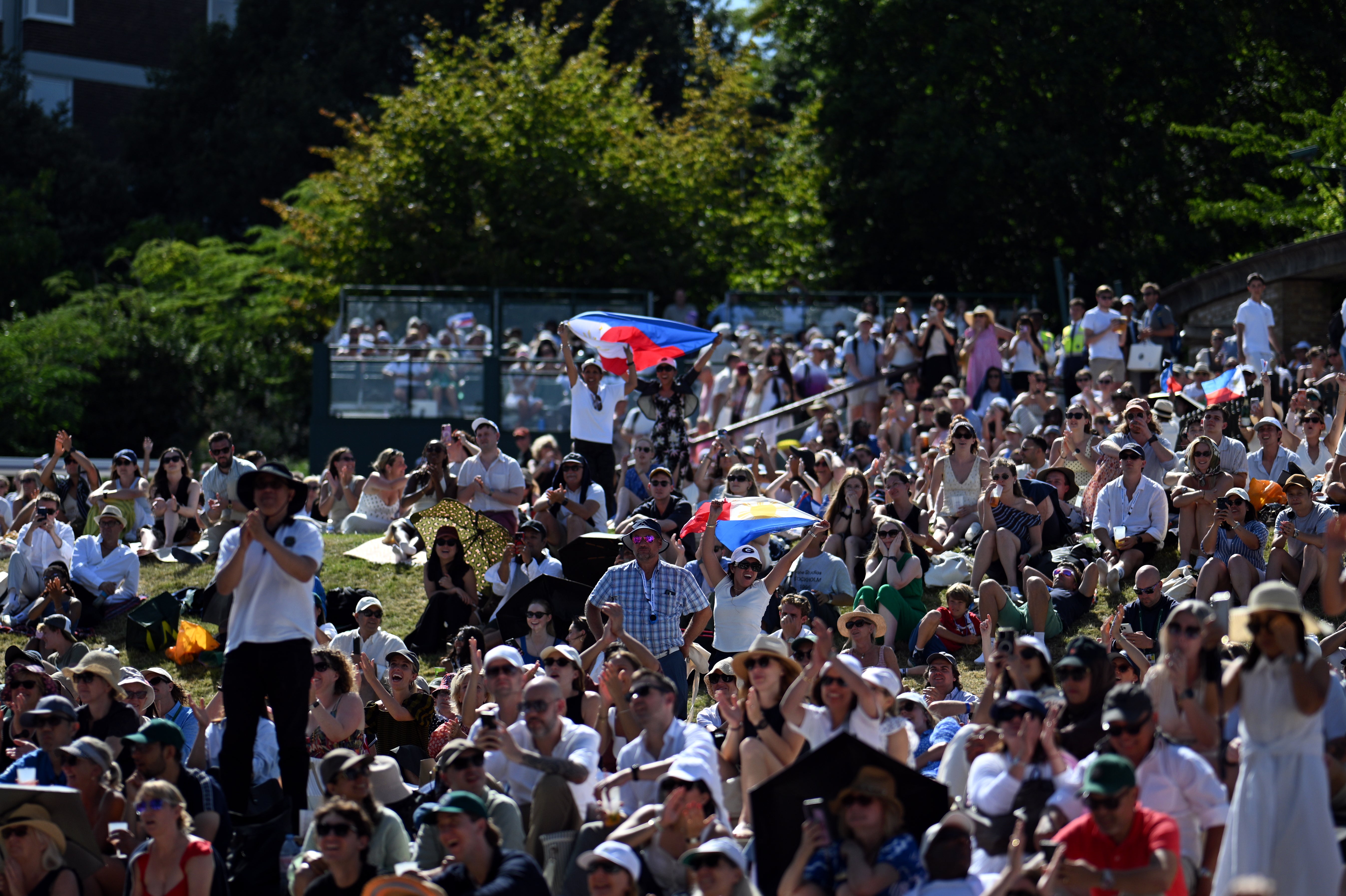 Los aficionados de Wimbledon recibieron una advertencia sobre el calor extremo