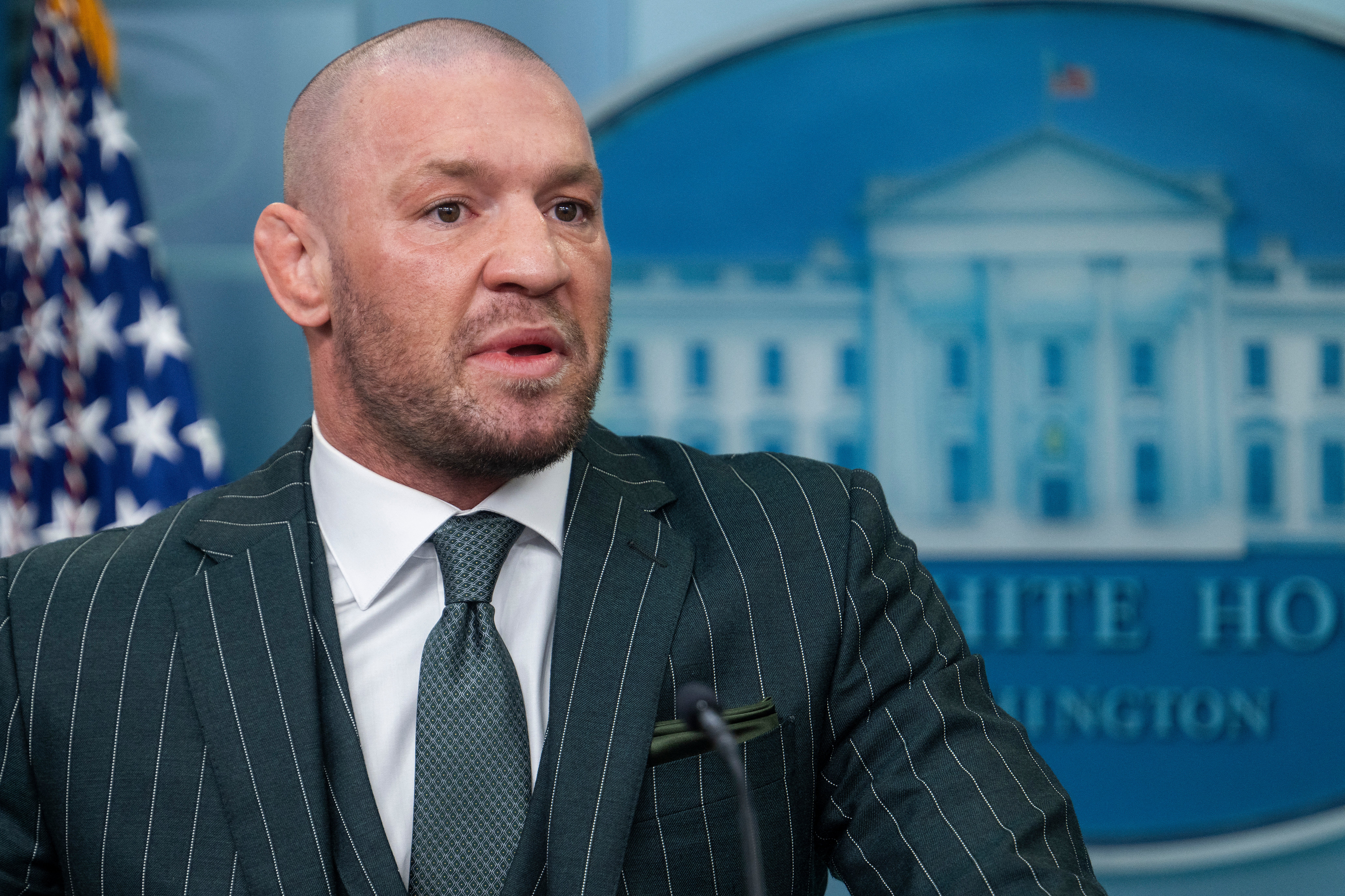 Conor McGregor durante una visita a la Casa Blanca en marzo de 2025