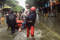 Una región del sur de China sufre inundaciones y destrucción por restos de tormenta tropical