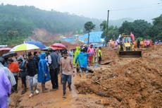 Rescatistas buscan a 5 desaparecidos tras deslave letal en estado indio de Kerala