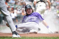 Gigantes superan 2do jonrón dentro del parque de McCarthy y vencen 3-1 a Rockies