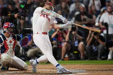 Schwarber avanza en el Derby de Jonrones, junto a Contreras, Walker y Caminero