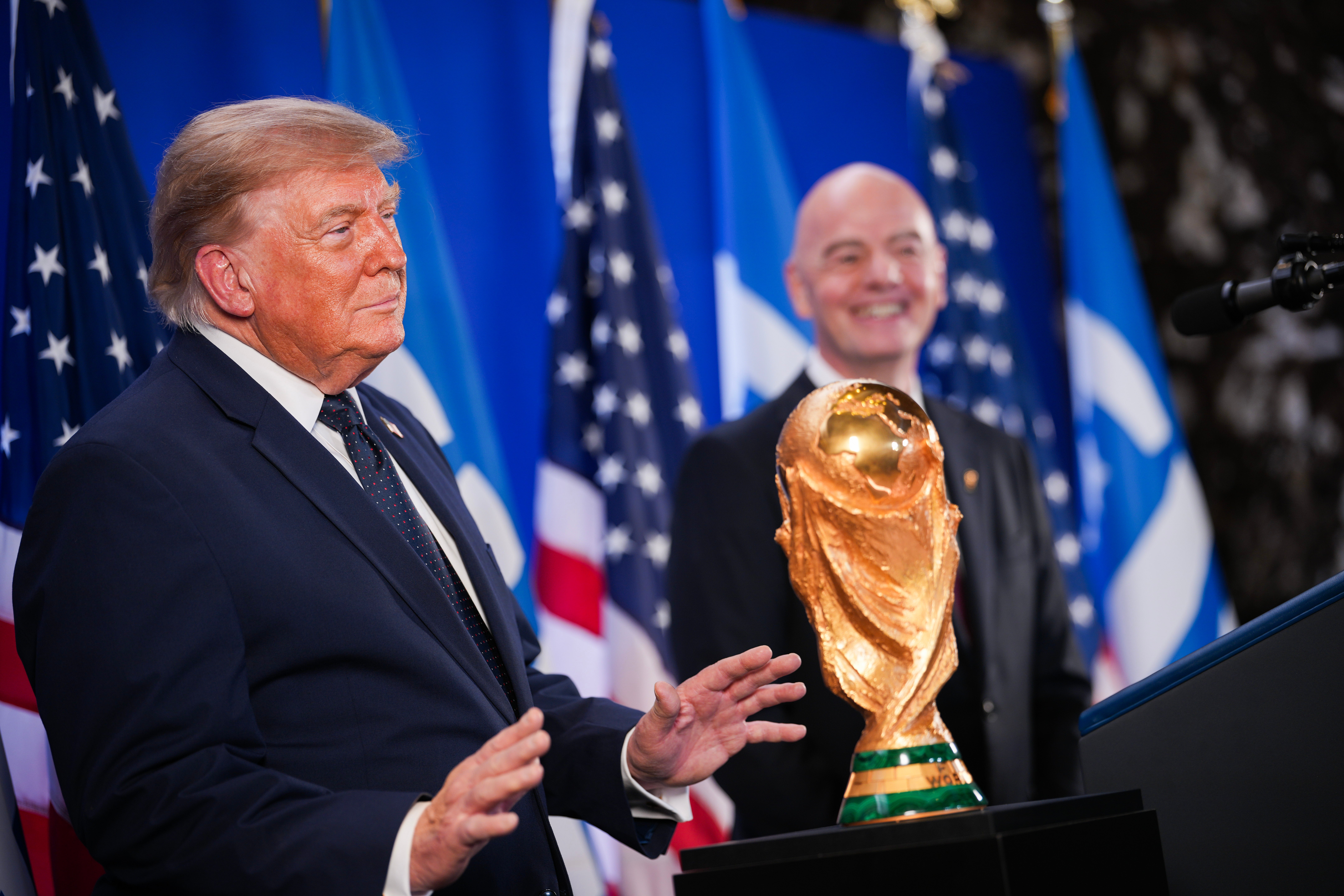 <p> La presencia de Donald Trump marcó el desarrollo del Mundial de principio a fin  </p>