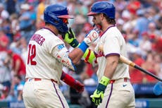 Schwarber, Turner y Luzardo guían a los Filis a vencer 6-1 a los Mets