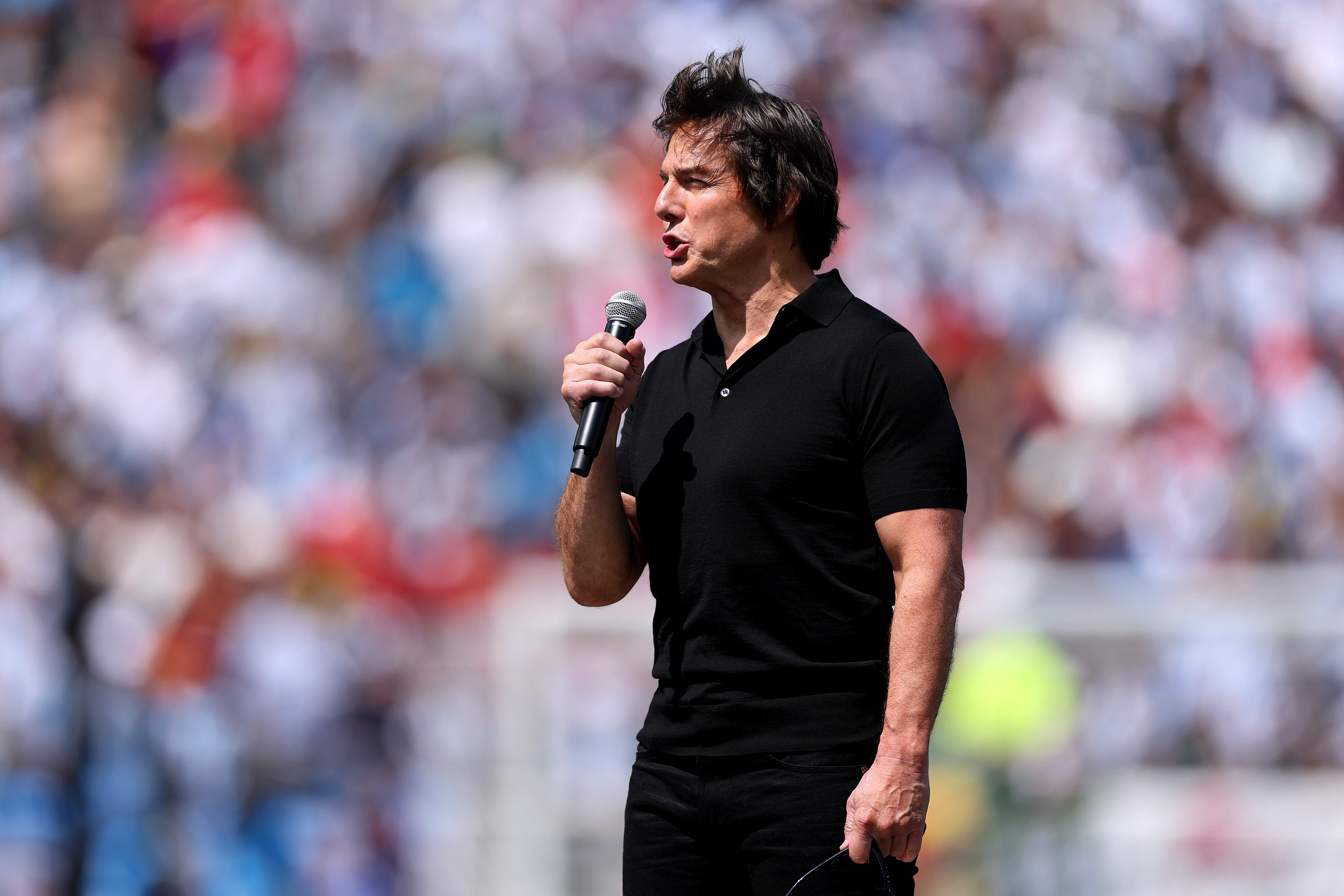 Tom Cruise pronunció un discurso antes de la final del Mundial