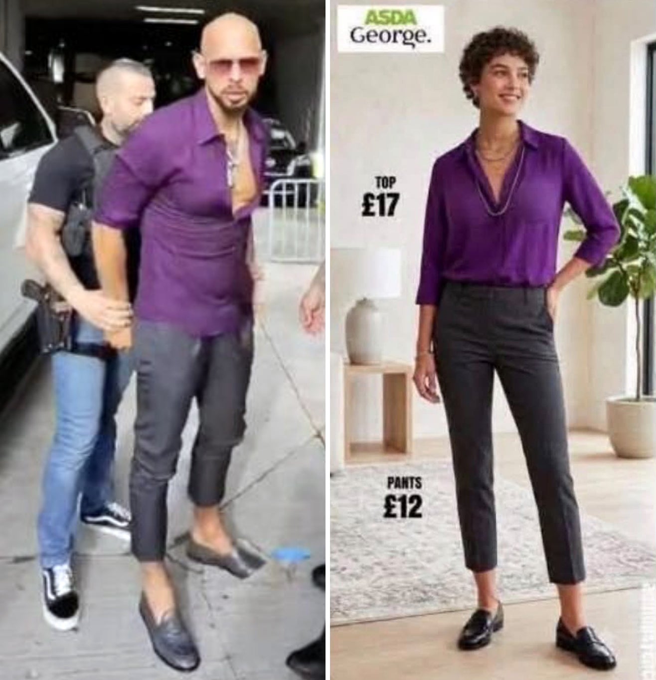 Inspírate: el último atuendo con el que Andrew Tate se presentó ante la policía está haciendo que la gente lo compare con marcas de moda asequibles