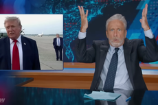 ¿Trump tiene un “doble”? Jon Stewart reacciona a un hombre muy parecido al presidente