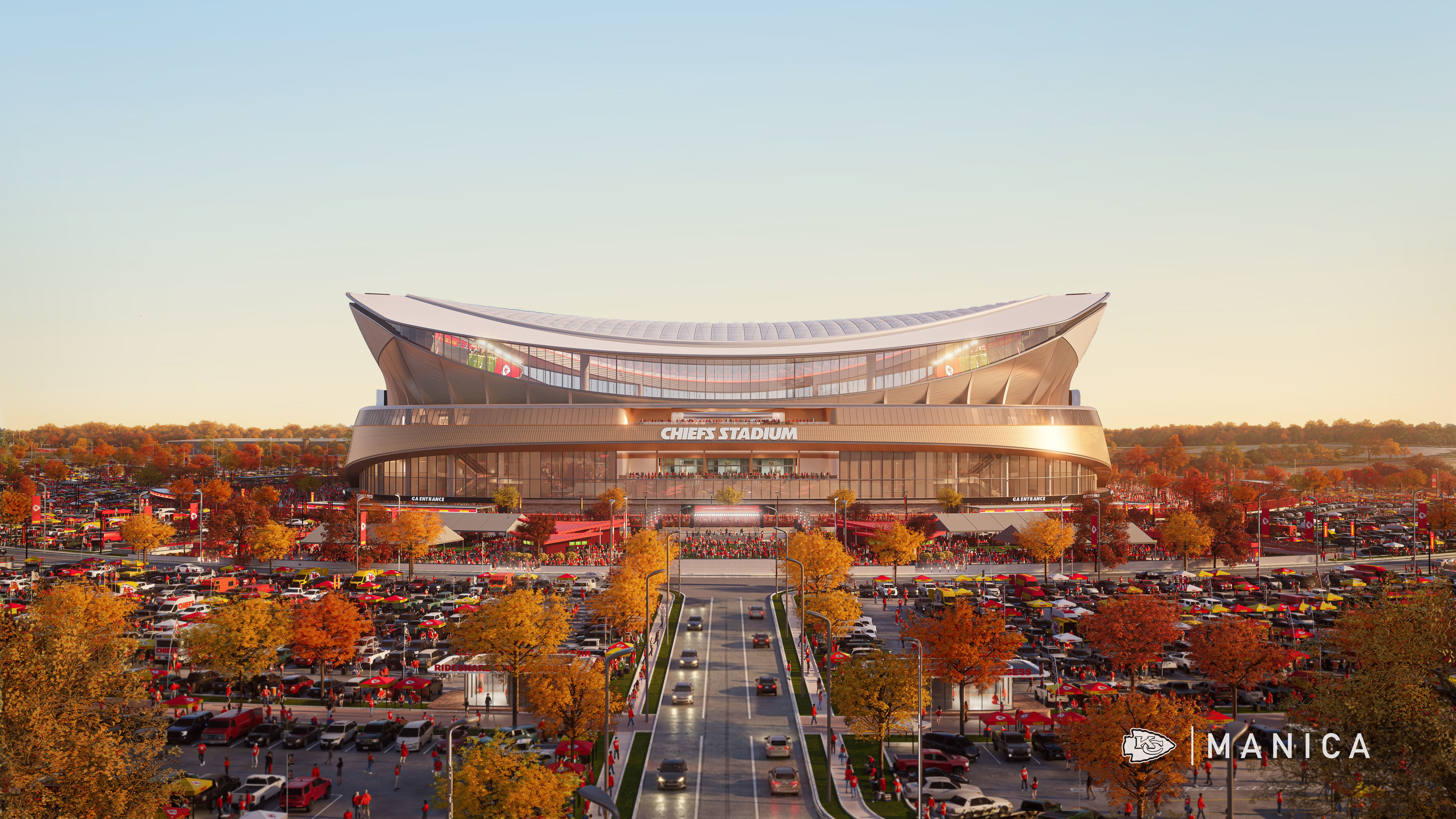 Chiefs presentan primeros diseños de nuevo estadio techado de 3.000 millones que abrirá en 2031