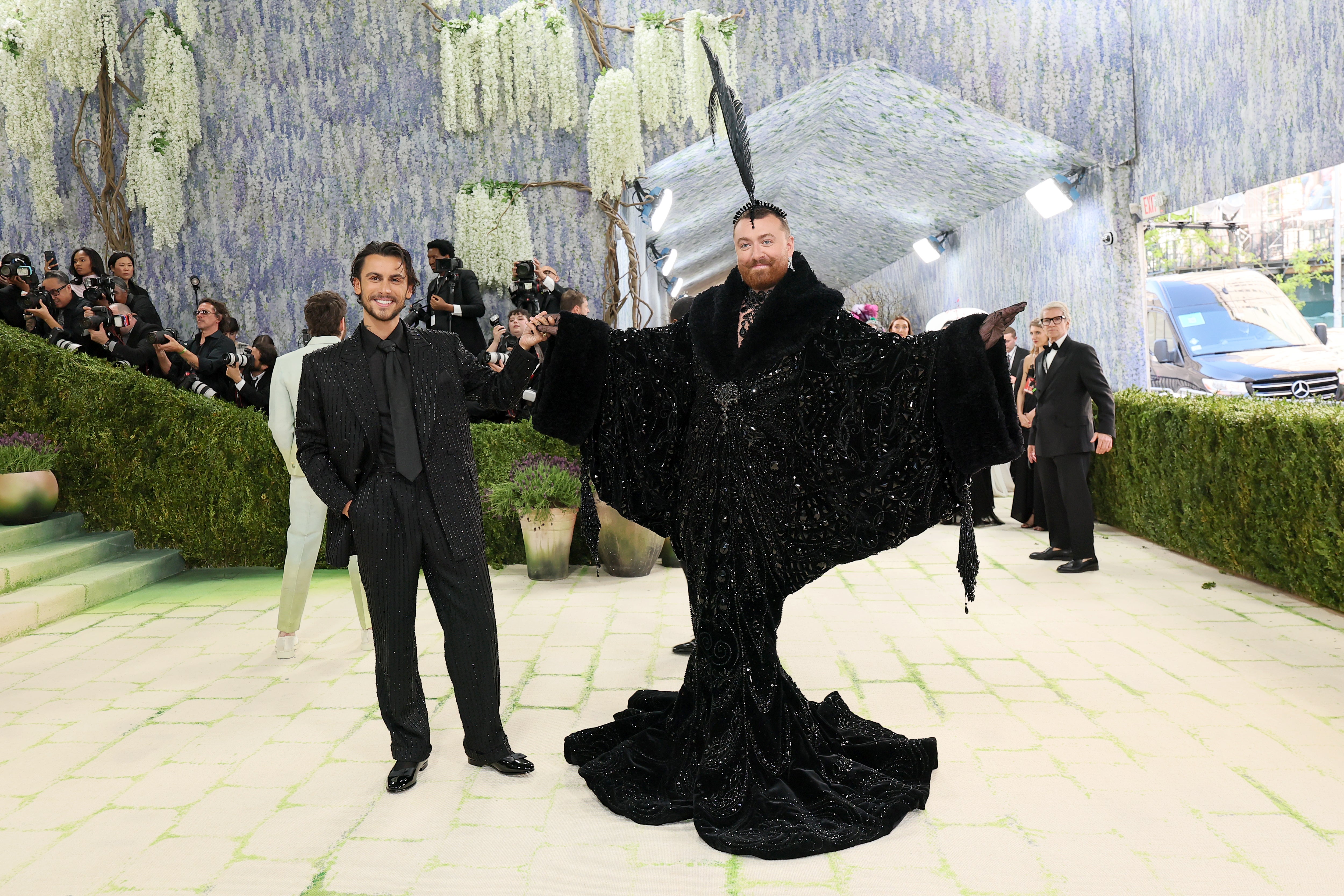Christian Cowan y Sam Smith durante la Met Gala 2026