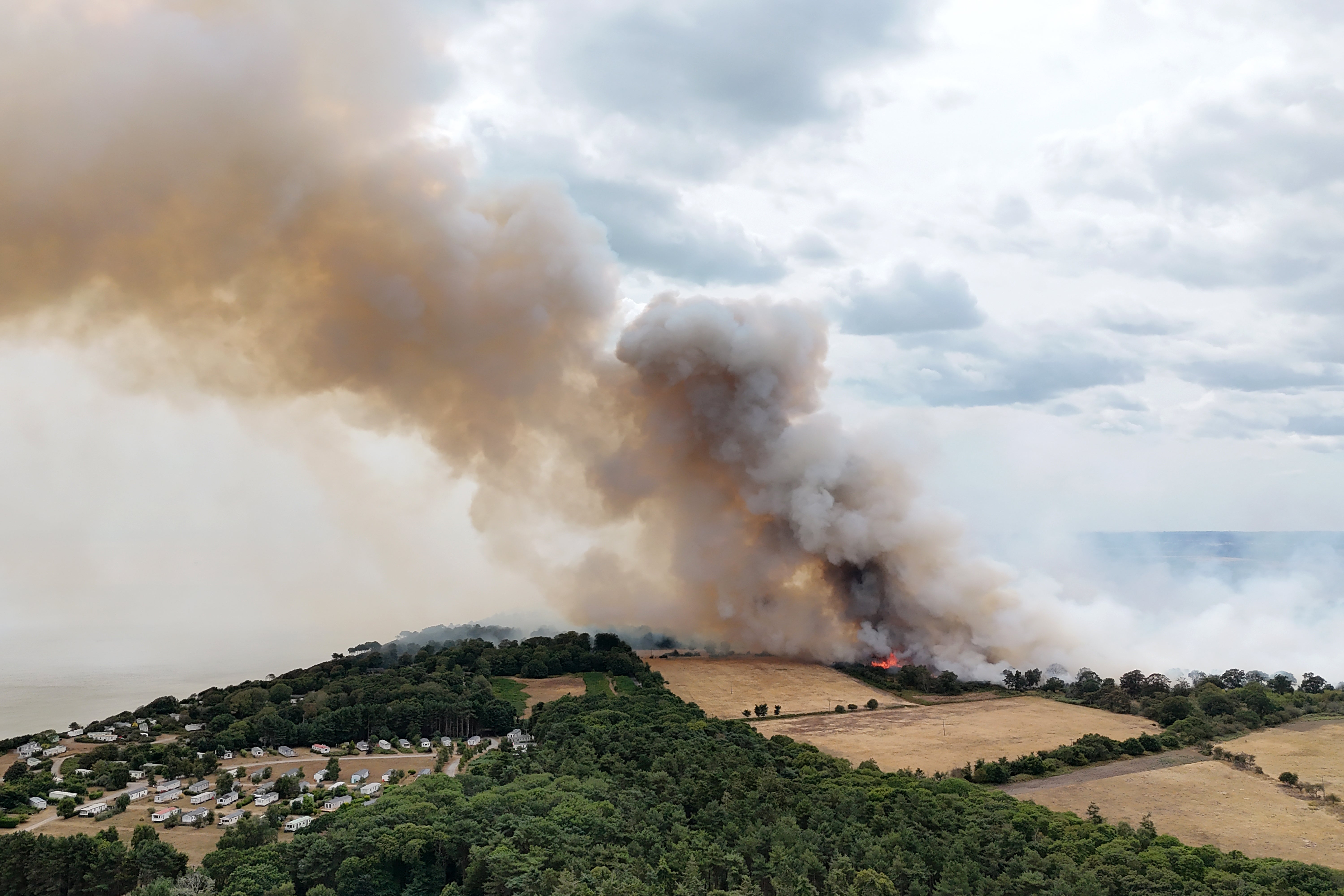 Las condiciones de sequía han hecho que Suffolk y gran parte de Inglaterra sean más vulnerables a los incendios forestales