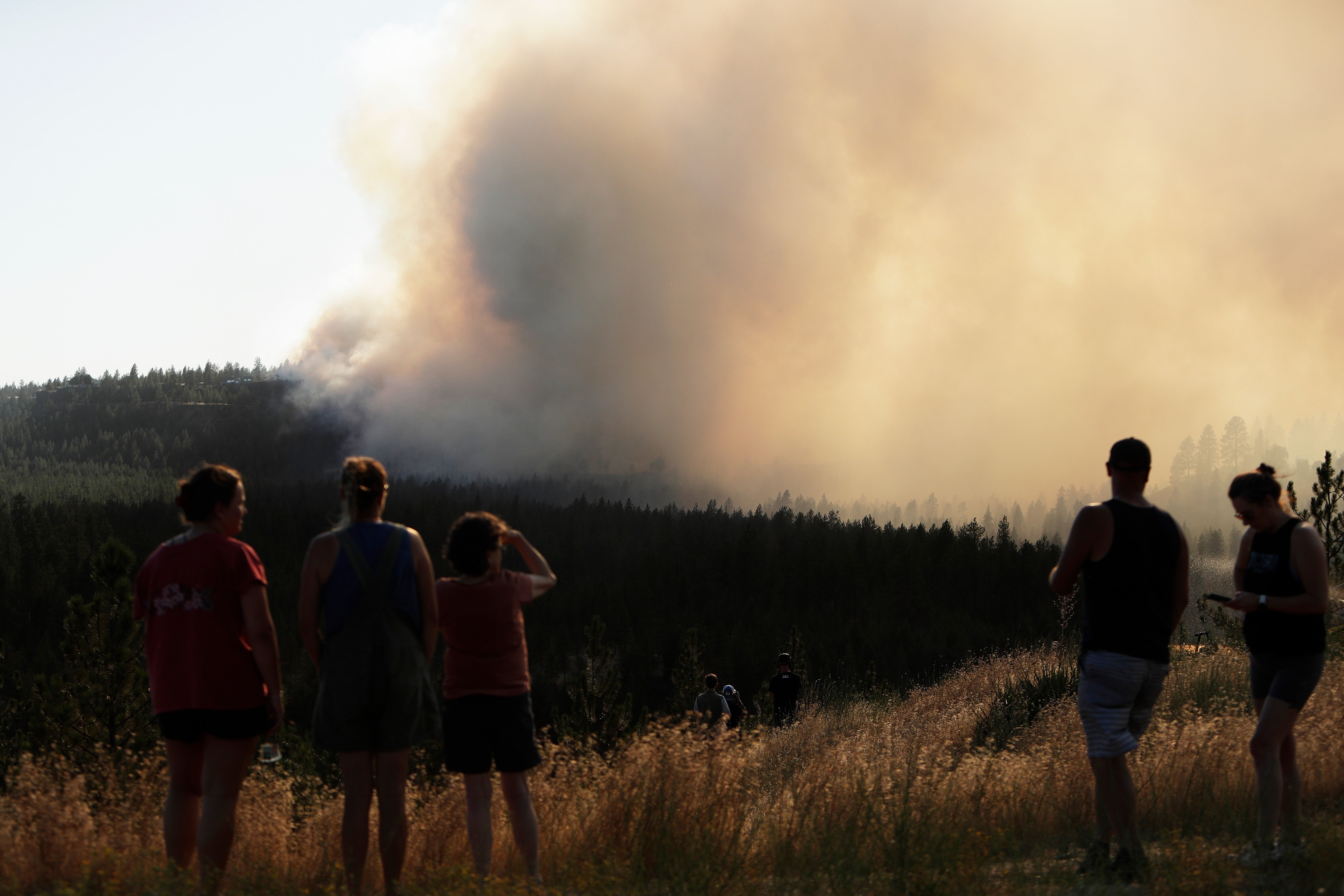 Incendio forestal avivado por el viento provoca evacuaciones en el este de Washington
