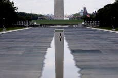 Trump insiste en la falsa denuncia de vandalismo en el estanque reflectante de Washington