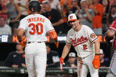 O'Neill y Mayo pegan vuelacercas seguidos, Taveras logra otro jonrón y Orioles vencen a Angelinos