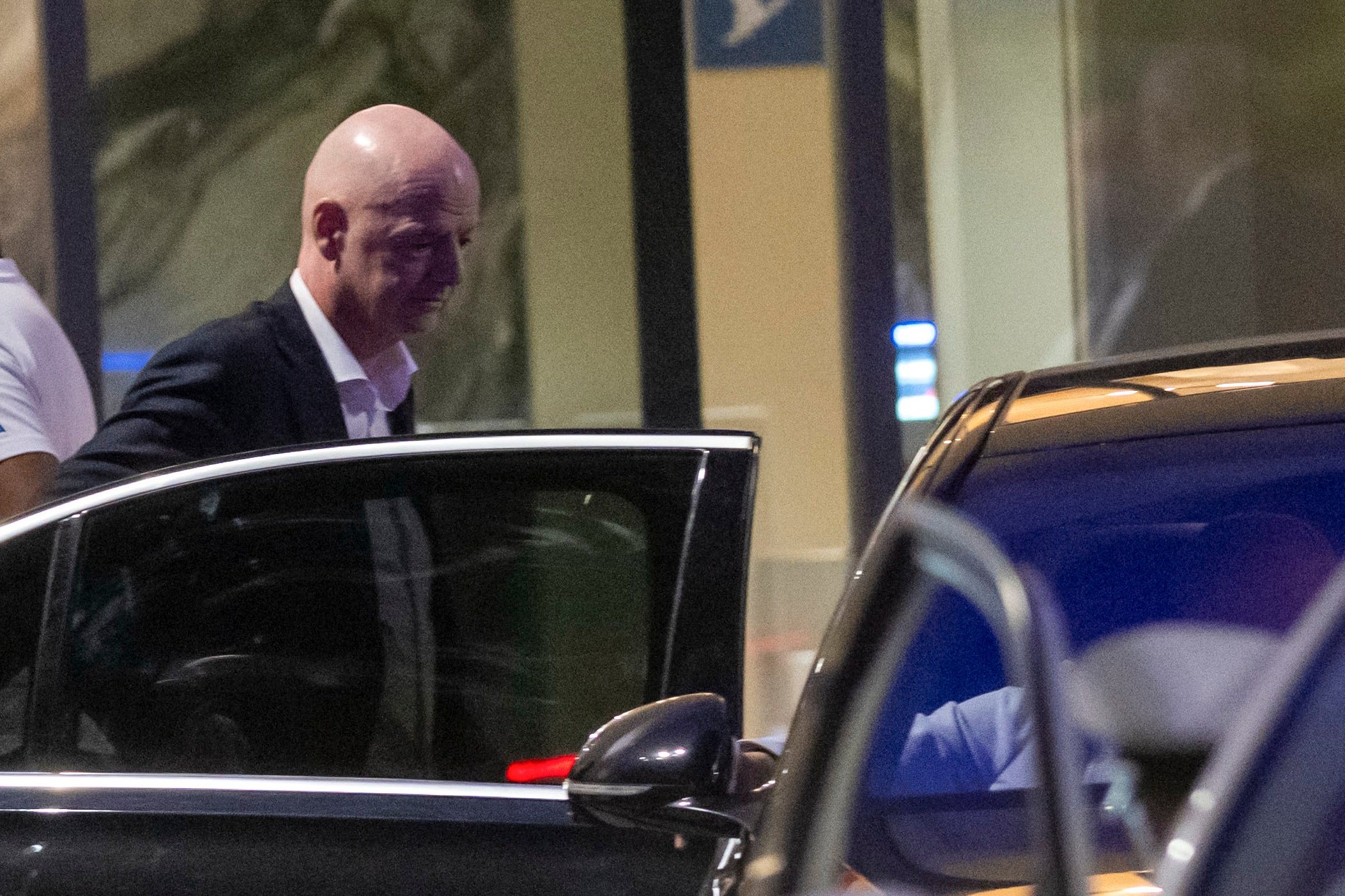 <p>El presidente de la FIFA, Gianni Infantino, se retira tras asistir a un partido de fútbol de la Copa Africana de Naciones Femenina 2026 entre Malaui y Zambia, en Rabat, Marruecos, el miércoles 5 de agosto de 2026</p>