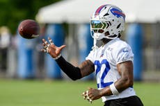 C.J. Gardner-Johnson, de los Bills, vuelve a practicar tras lesión de pantorrilla