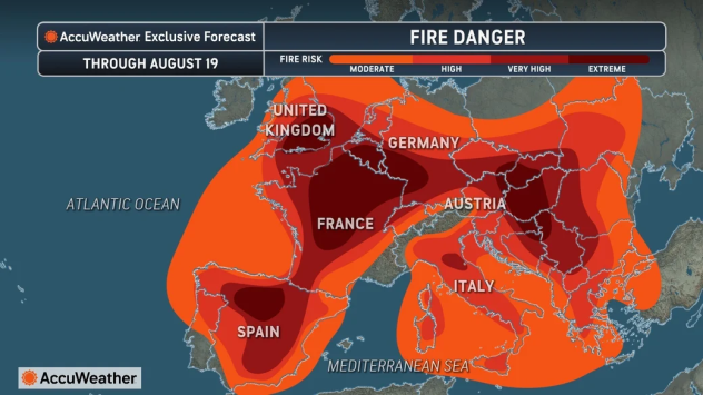 Gran parte del continente sigue en riesgo de sufrir nuevos incendios forestales, advierte AccuWeather