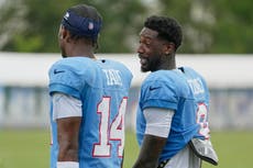 El receptor Tate se apoya en Ridley mientras el novato de Titans aprende ofensiva nueva