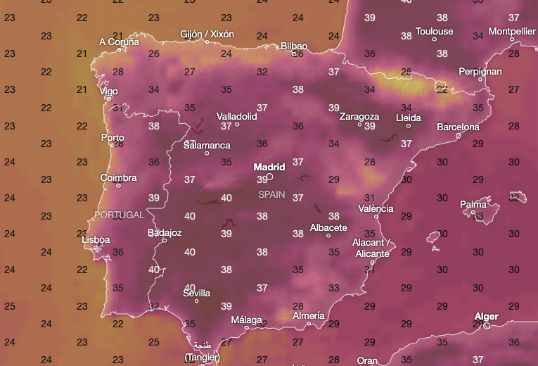España registrará temperaturas abrasadoras, sobre todo el jueves