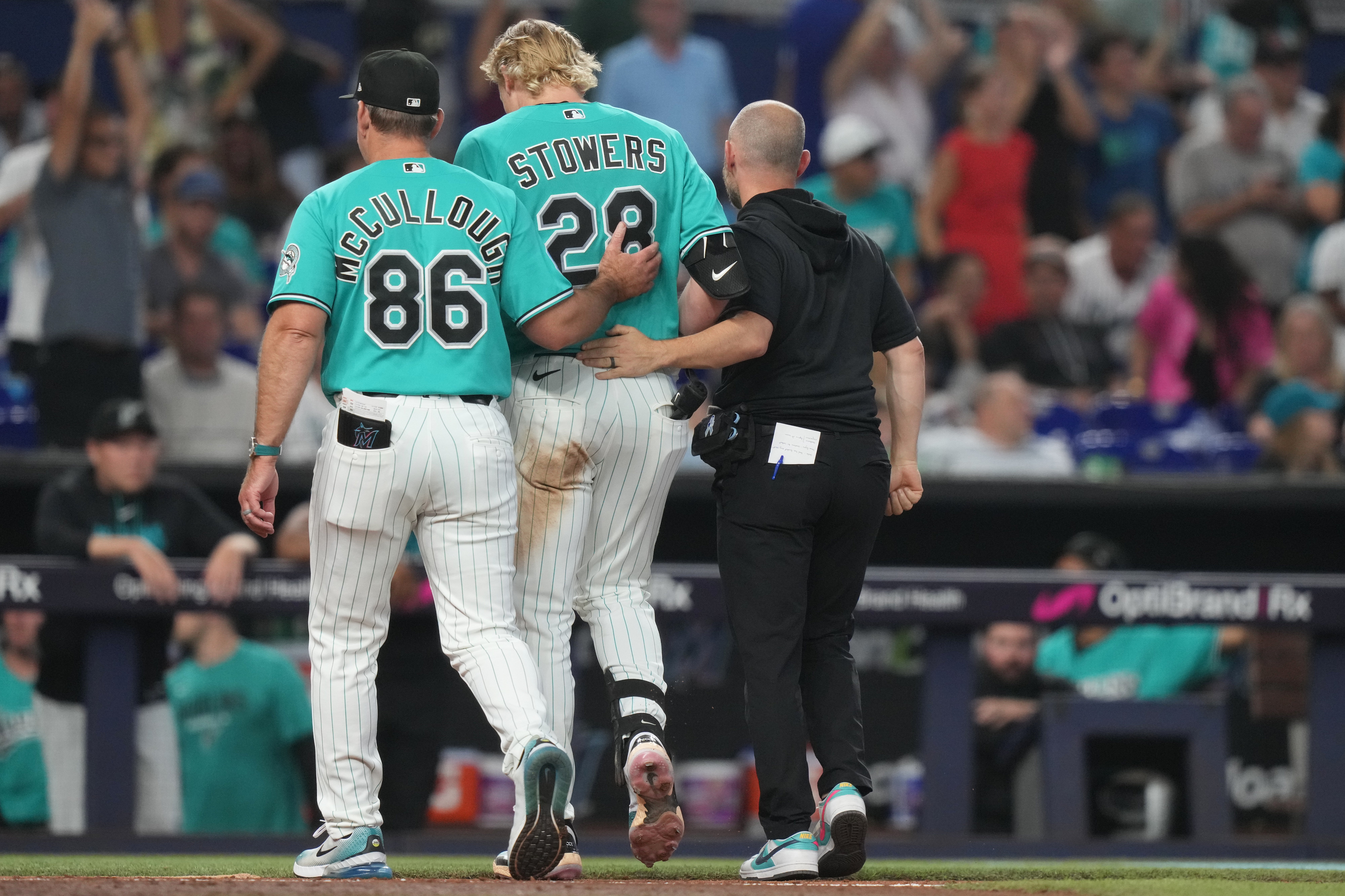 Marlins ponen a Kyle Stowers en la lista de lesionados de 10 días