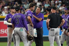 Karros pega jonrón de 2 carreras antes de salir por choque; Rockies superan 3-2 a Diamondbacks