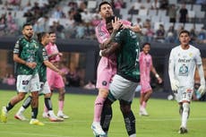 León supera 3-2 al Inter Miami; Messi vuelve tras muerte de su padre