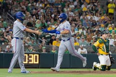 Langford pega jonrón de la ventaja de Rangers, que ganan 5-3 a Atléticos y cortan racha de 4 reveses