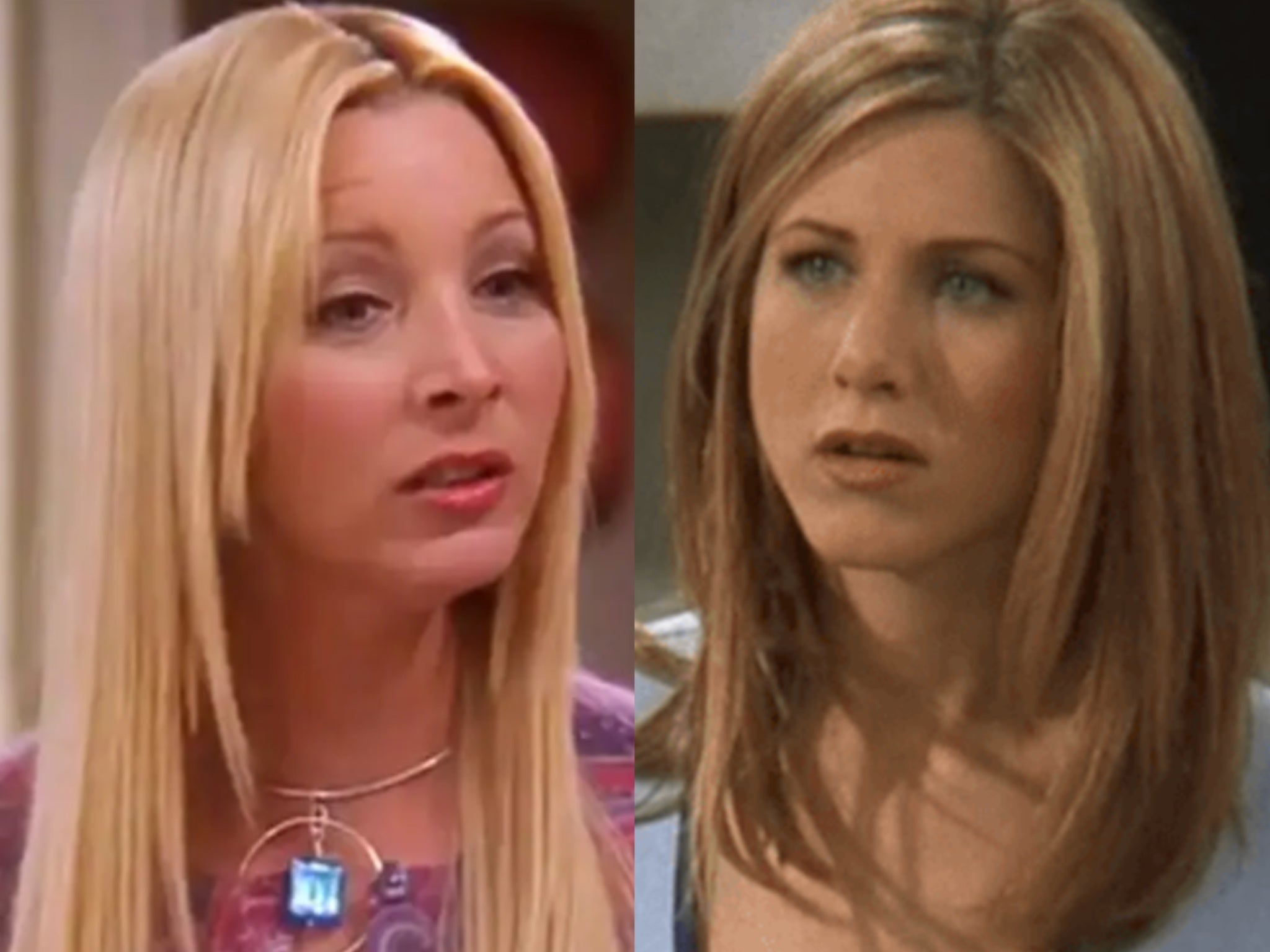 Lisa Kudrow y Jennifer Aniston en los papeles de Phoebe y Rachel en ‘Friends’